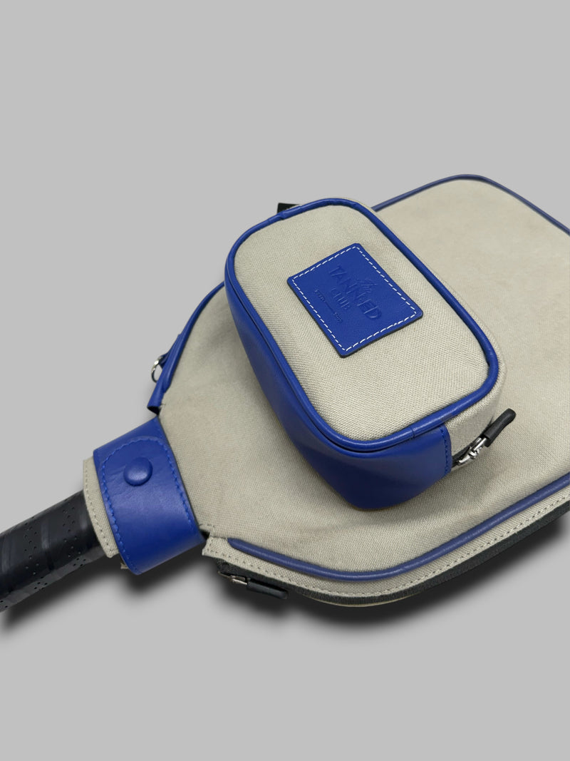PICKLEBALL RACQUET CASE - Blue & Canvas