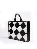 Load image into Gallery viewer, Classic Weave Tote - Black &amp; White

