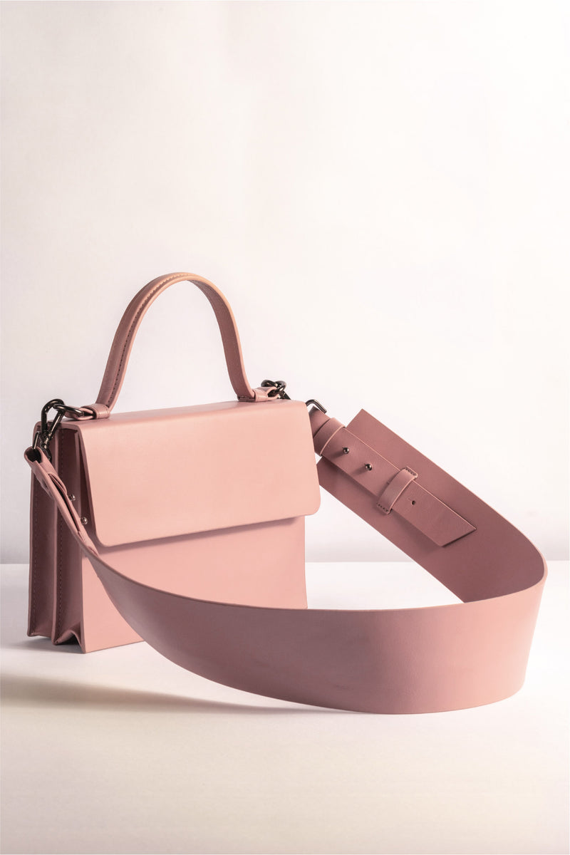 Top Handle Tann-ed Blush Pink carrie bag with sling 